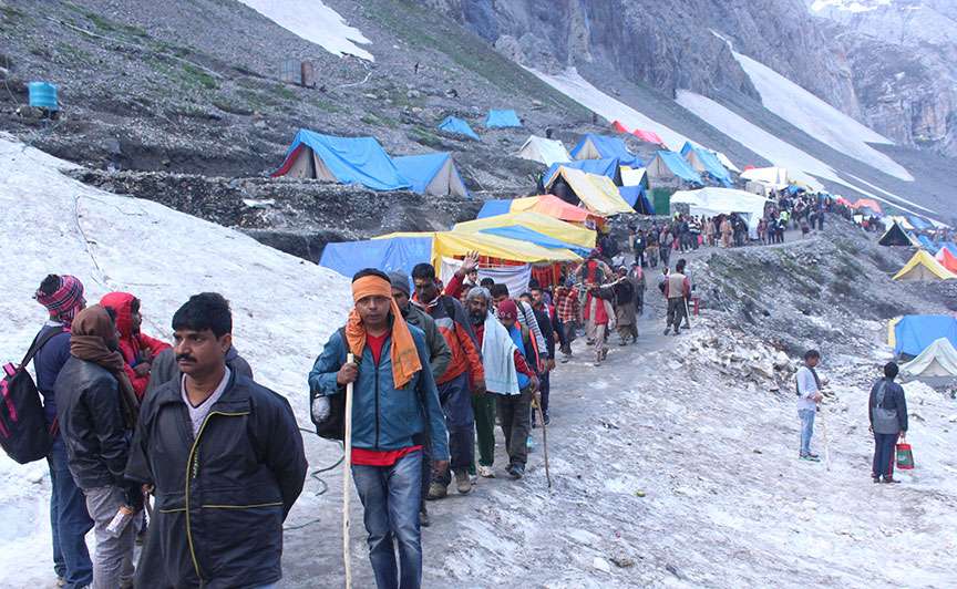 Over 500 devotees leave Jammu base camp for Buddha Amarnath shrine