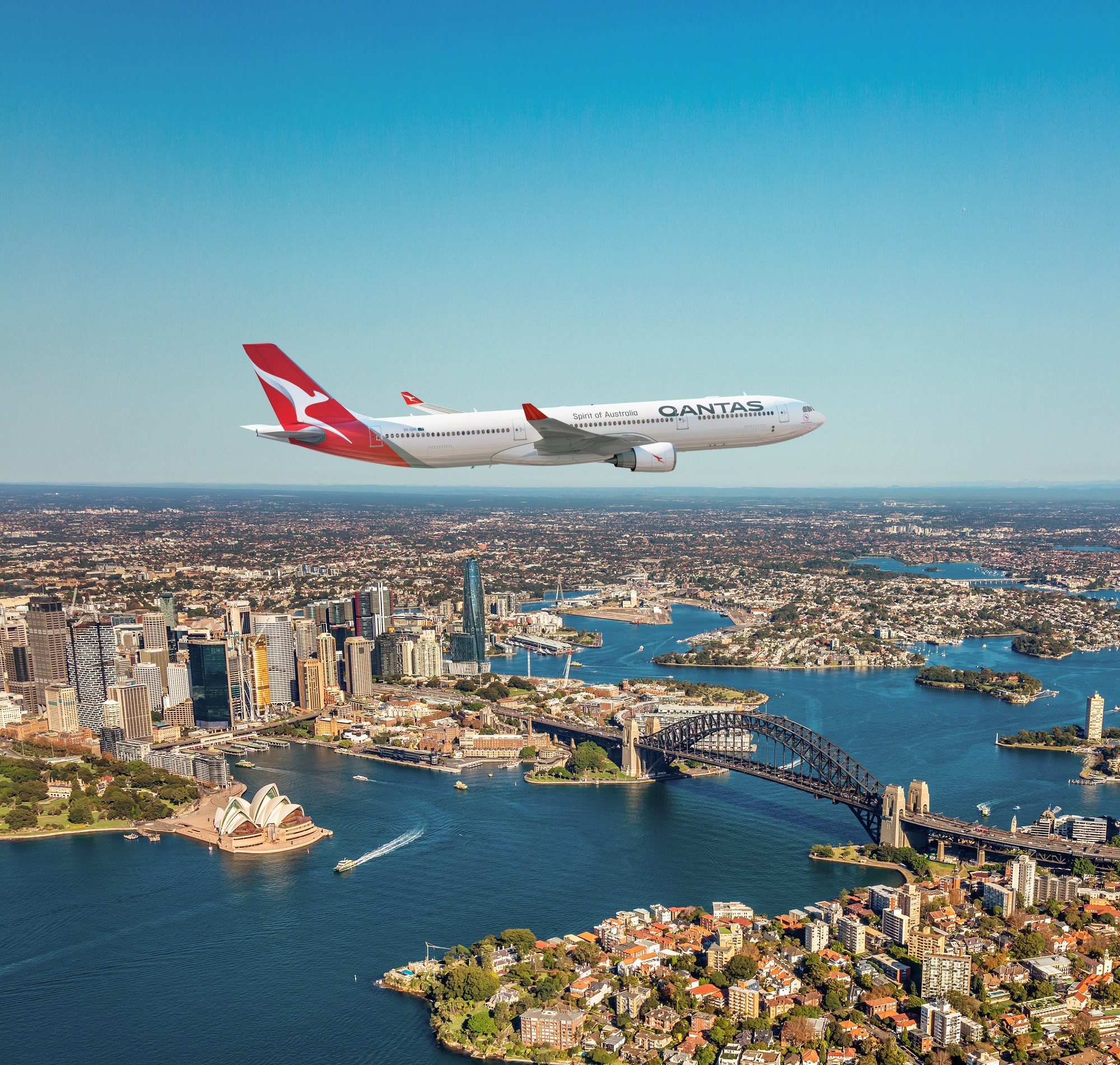 Aerial View of Sydney Harbour in Sydney, Australia