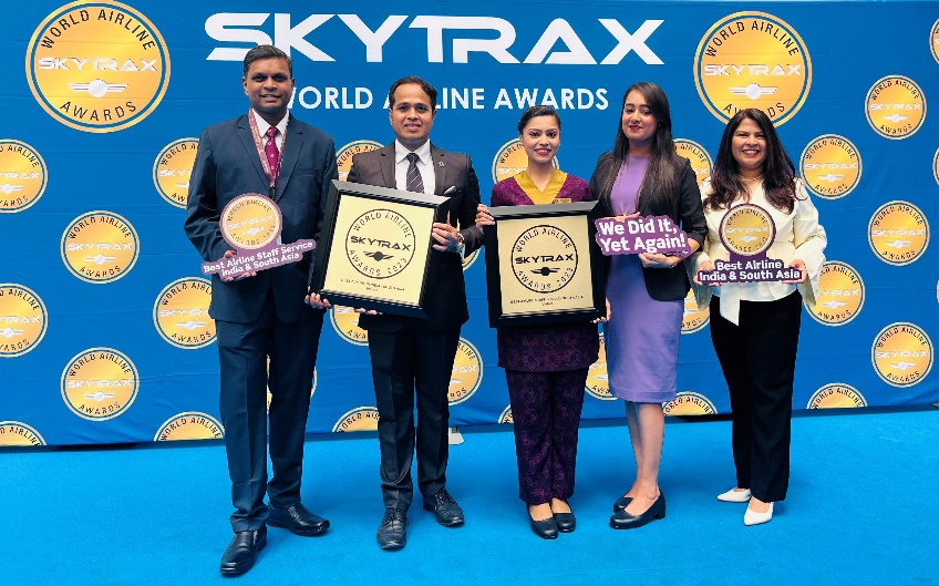 Vistara Awarded ‘Best Airline in India and South Asia’ for Third Consecutive Year