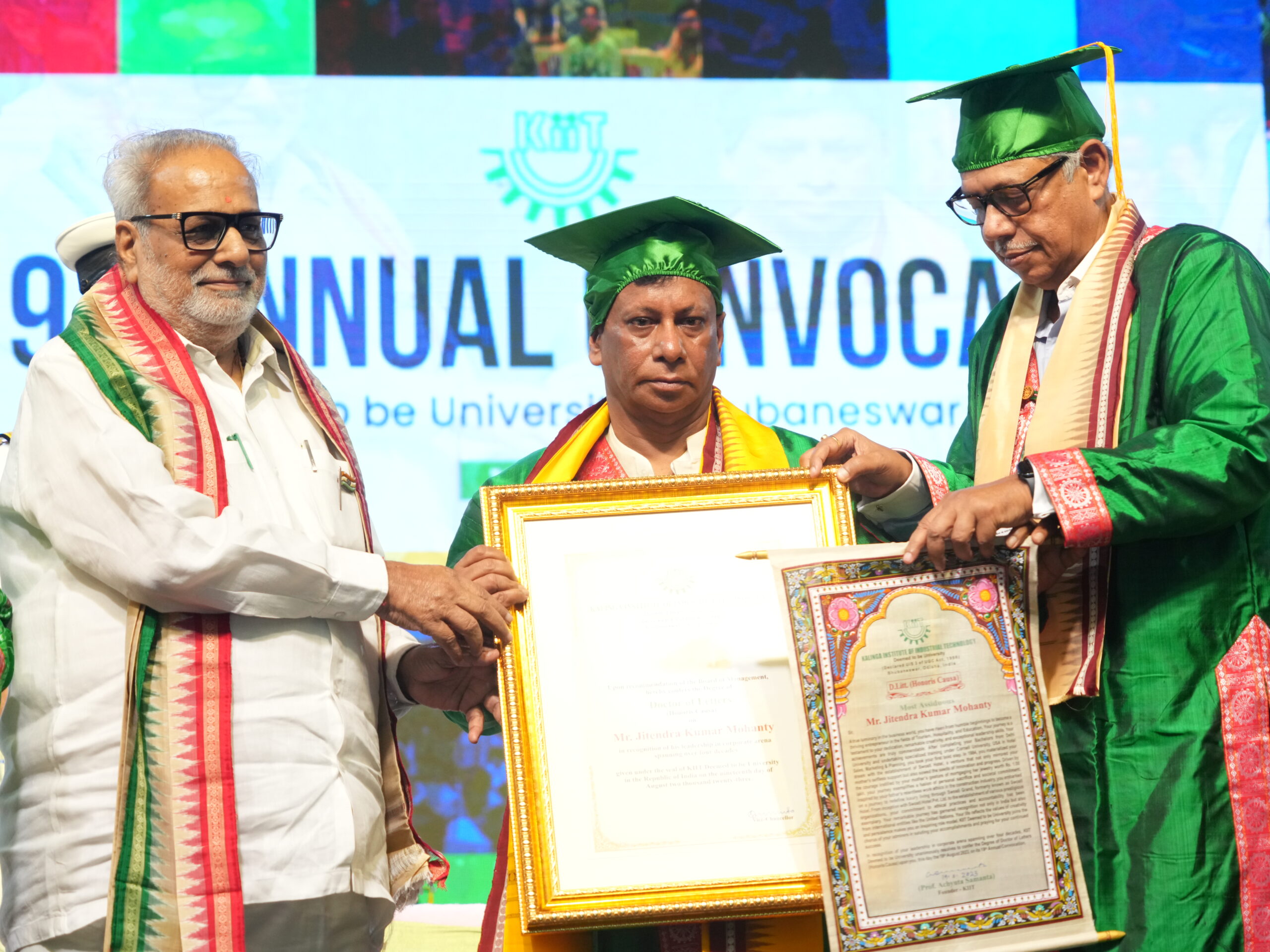 KIIT confers Doctorate on J K Mohanty for his contribution to hospitality sector in Odisha