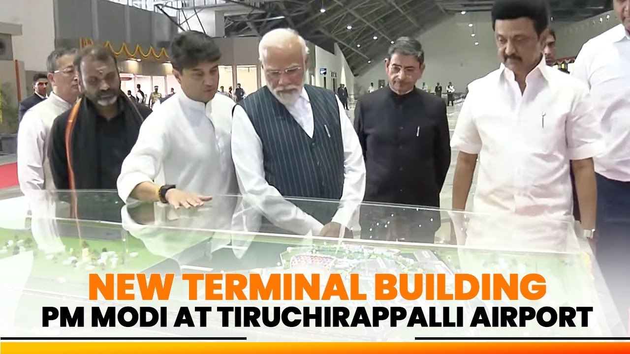 Modi lays foundation stone for new terminal building at Tiruchirappalli Airport