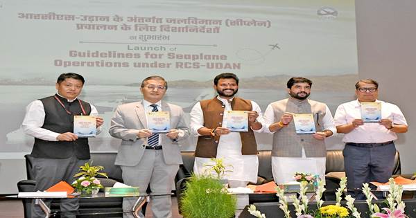 Aviation Minister launches Guidelines for Seaplane Operations in India